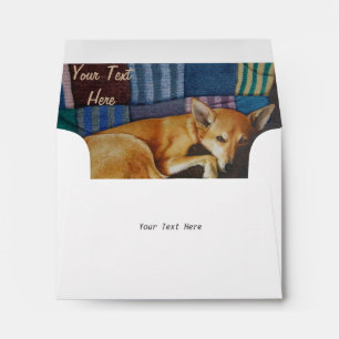 german shepherd labrador mixed breed dog portraits envelopes