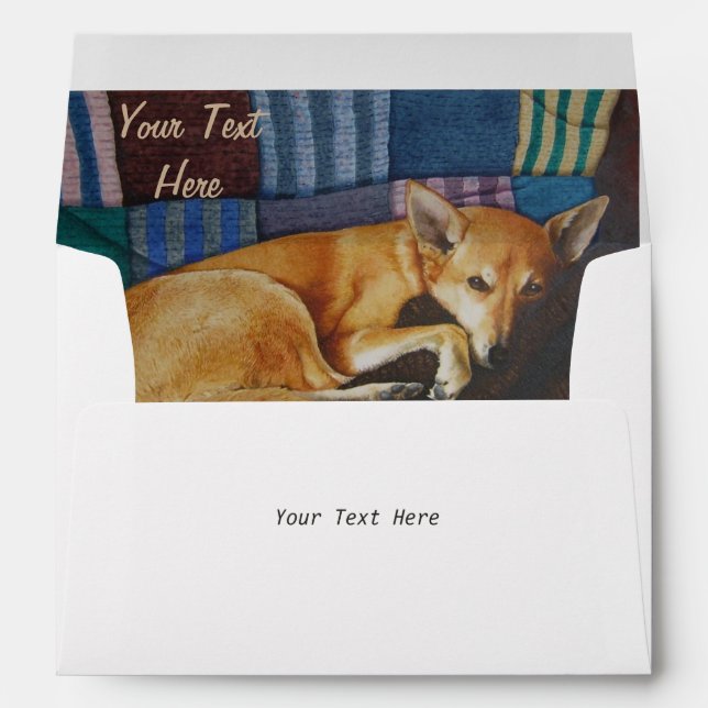 german shepherd labrador mixed breed dog portraits envelopes (Back (Bottom))