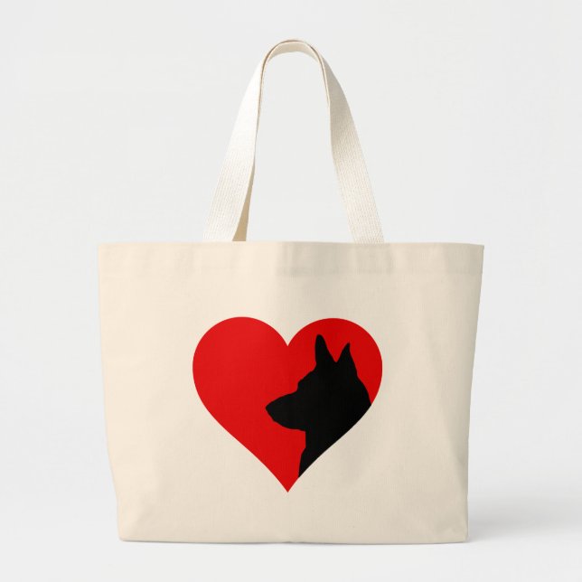 German Shepherd    Large Tote Bag (Front)