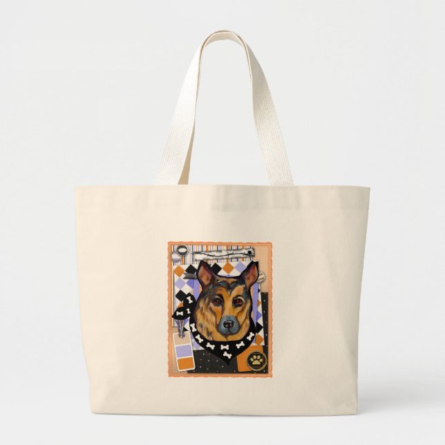 GERMAN SHEPHERD LARGE TOTE BAG (Front)