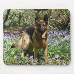 German Shepherd Laying Down Mouse Mat