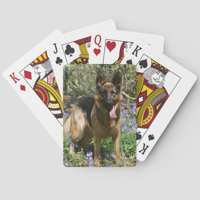 German Shepherd Laying Down Playing Cards (Back)