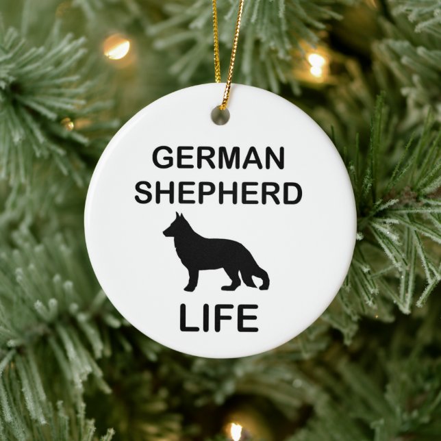 german shepherd life ceramic tree decoration (Tree)