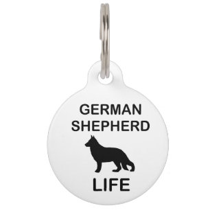 german shepherd life pet tag