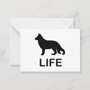 german shepherd life with silhouette card