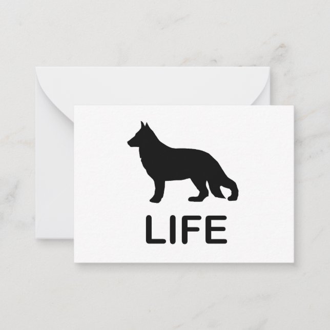german shepherd life with silhouette card (Front)