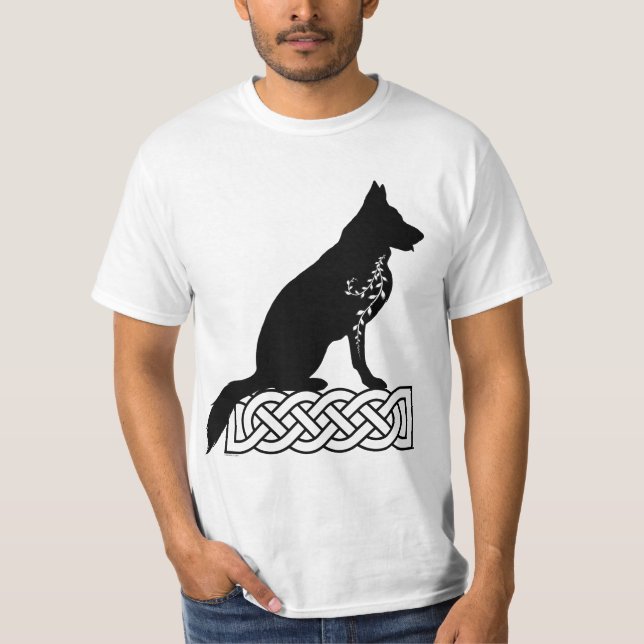 German Shepherd Loki Sailor’s Knot Black T-Shirt (Front)