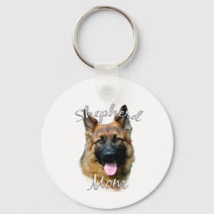 German Shepherd (longhair) Mom 2 Key Ring