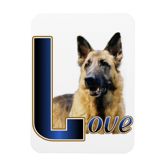 German Shepherd Love Magnet (Vertical)