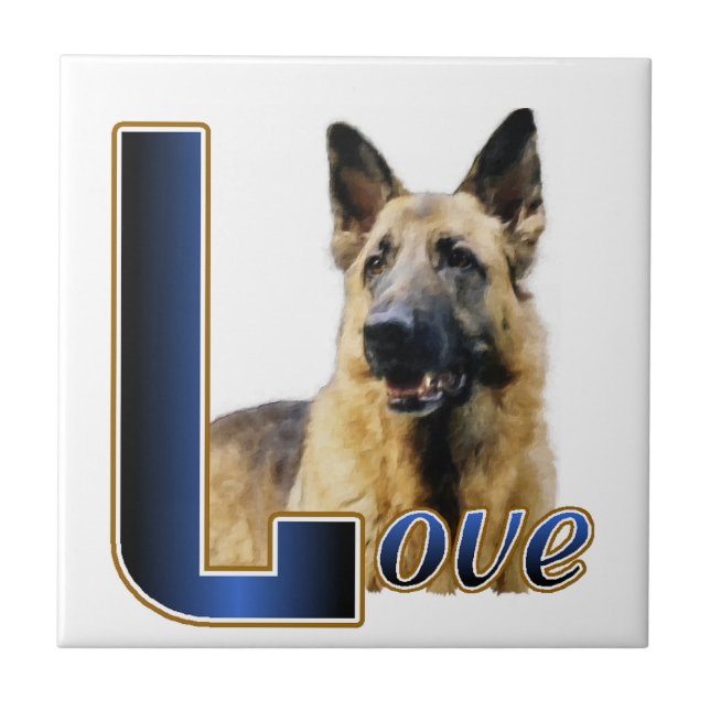 German Shepherd Love Tile (Front)