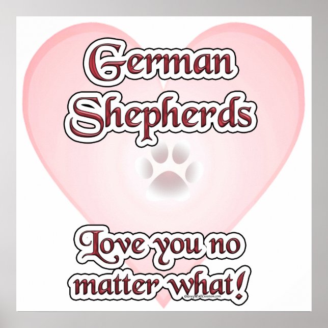 German Shepherd Love You Poster (Front)