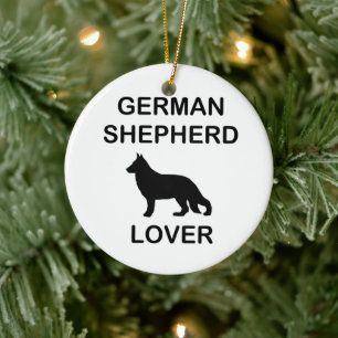 german shepherd lover ceramic tree decoration