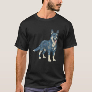 German Shepherd Lover Denim Patchwork Dog Mum Dog T-Shirt