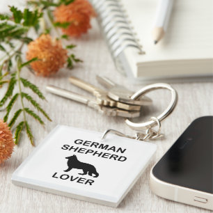 german shepherd lover key ring