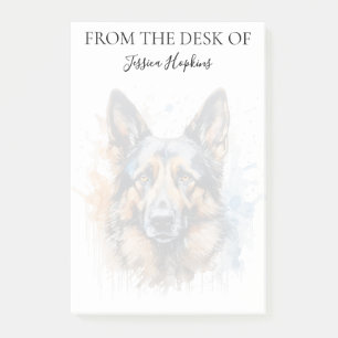 German Shepherd Lover Monogrammed Dog Post-it Notes