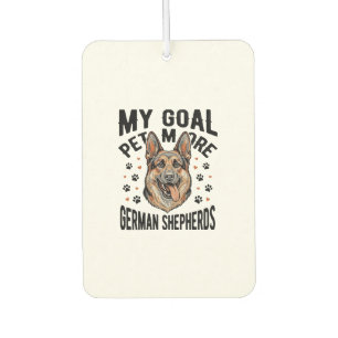 German Shepherd Lover Shirt with Vintage Engraved Car Air Freshener