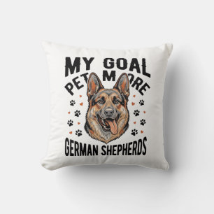 German Shepherd Lover Shirt with Vintage Engraved Cushion