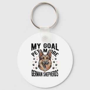 German Shepherd Lover Shirt with Vintage Engraved Key Ring