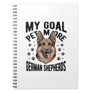 German Shepherd Lover Shirt with Vintage Engraved Notebook
