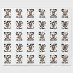 German Shepherd Lover Shirt with Vintage Engraved Wrapping Paper