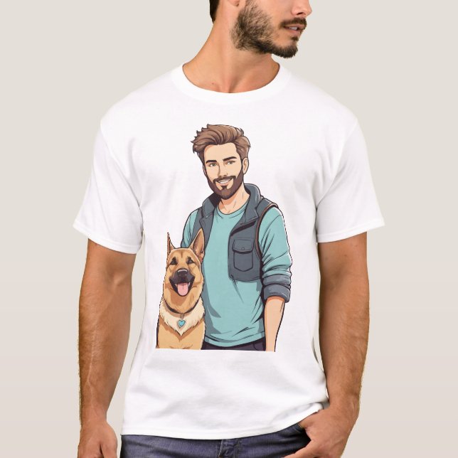 German Shepherd Lover Trendy T-Shirt (Front)