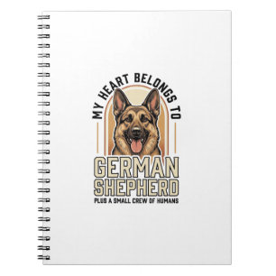 German Shepherd Lover Vintage Engraving Funny Dog Notebook