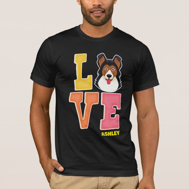 German Shepherd lovers cute colour T-Shirt (Front)