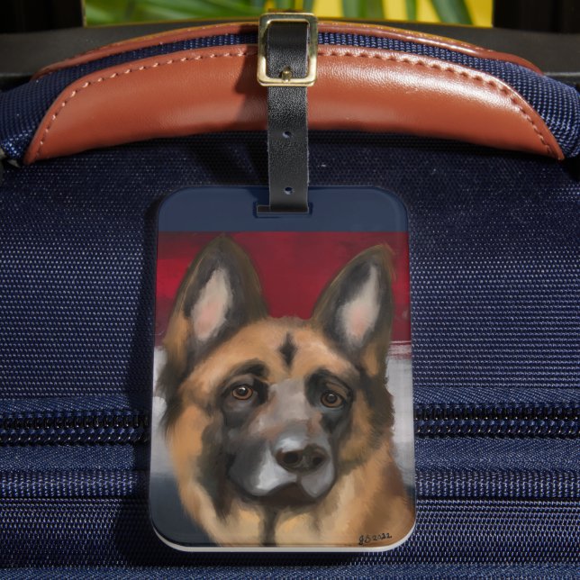 German Shepherd      Luggage Tag (Front Insitu 2)