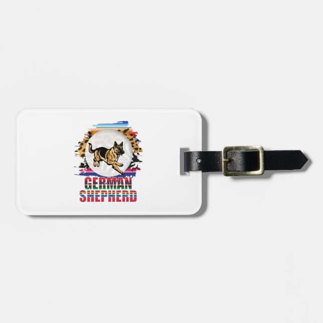 German Shepherd Luggage Tag (Front Horizontal)