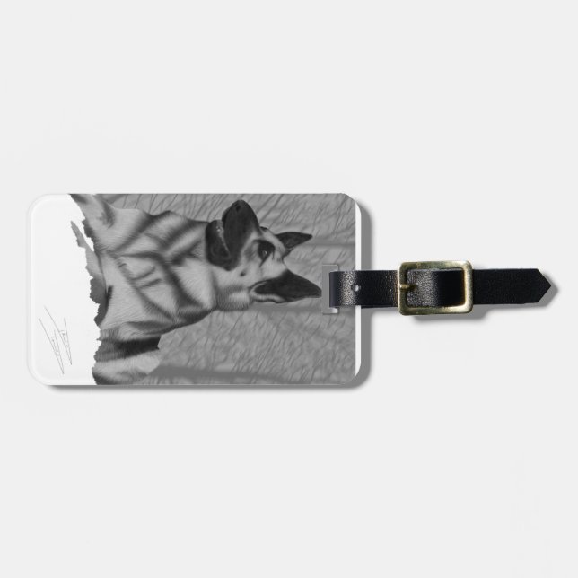 German Shepherd Luggage Tag (Front Horizontal)