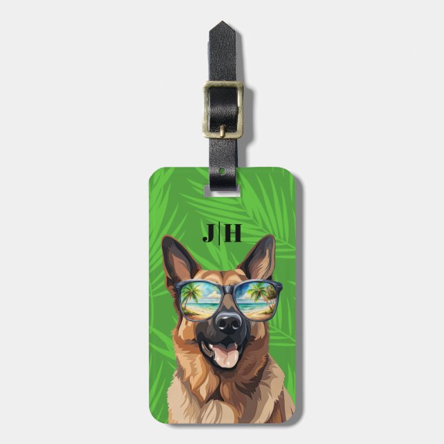 German Shepherd Luggage Tags (Front Vertical)