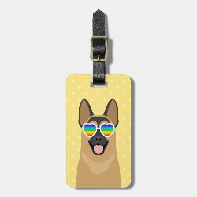 German Shepherd Luggage Tags (Front Vertical)