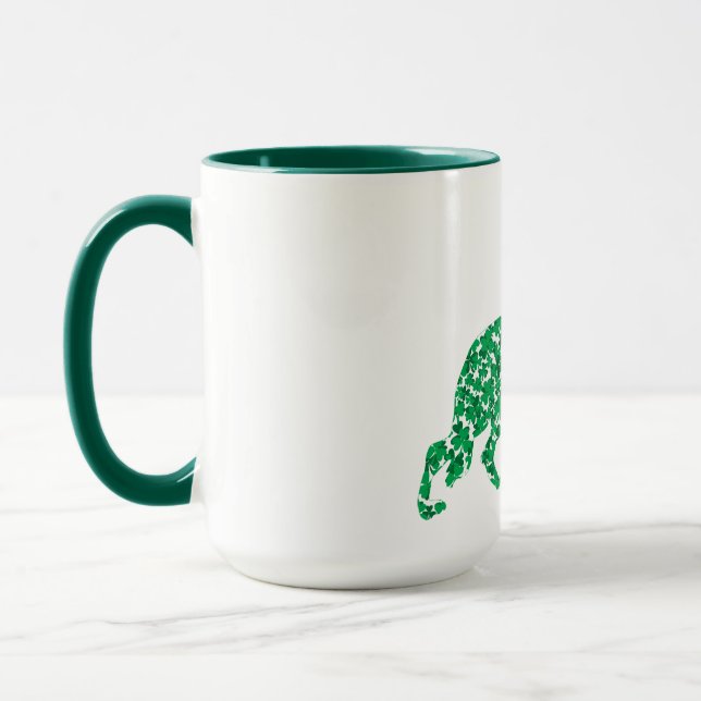 German Shepherd made of Shamrocks Mug (Left)
