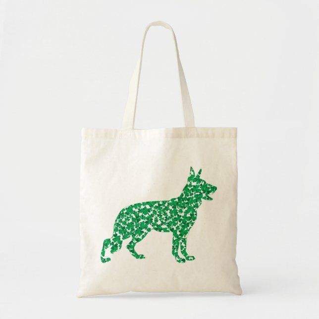 German Shepherd made of Shamrocks Tote Bag (Front)