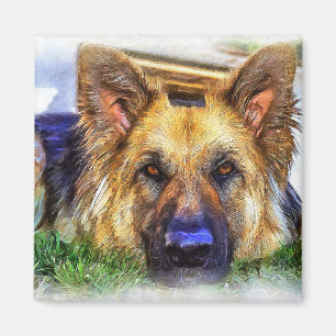 German Shepherd Magnet