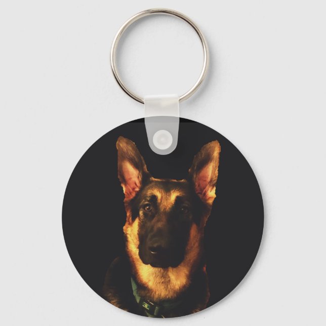 GERMAN SHEPHERD MALE keychain (Front)