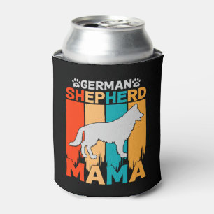 German Shepherd MAMA, Blue Brown Can Cooler