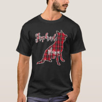 German Shepherd Mama Red Plaid Dog Mum
