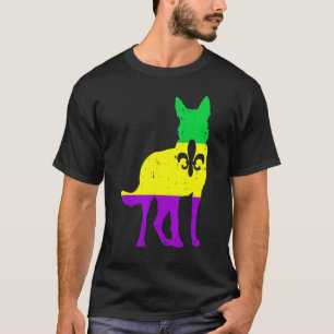 German Shepherd Mardi Gras Dog Carnival Masquerade T-Shirt