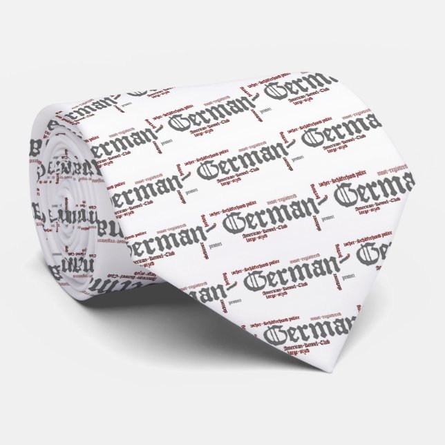 german shepherd mashup tie (Rolled)