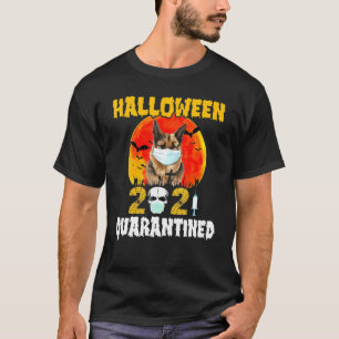 German Shepherd Mask Quarantined Halloween Men Wom T-Shirt