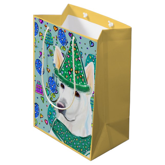 GERMAN SHEPHERD  MEDIUM GIFT BAG (Back Angled)