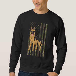 German Shepherd Men Women Kids Tee Funny Camo Usa