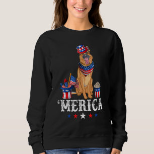 German Shepherd Merica 4th Of July Usa American F Sweatshirt