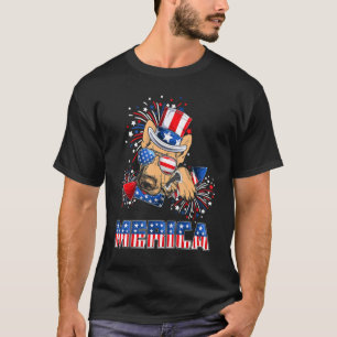 German Shepherd Merica Firework 4th Of July Men Bo T-Shirt