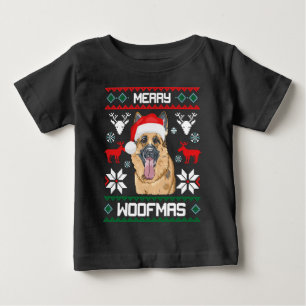 German Shepherd Merry Woofmas Sweatshirt Christmas Baby T-Shirt