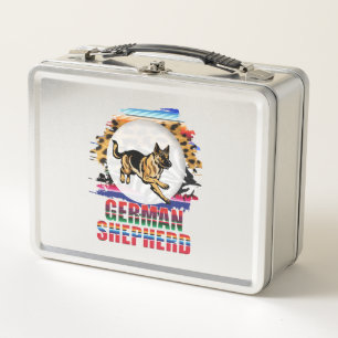 German Shepherd Metal Lunch Box