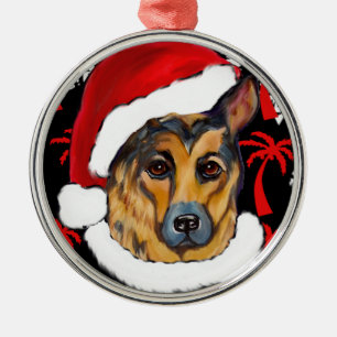 GERMAN SHEPHERD METAL TREE DECORATION