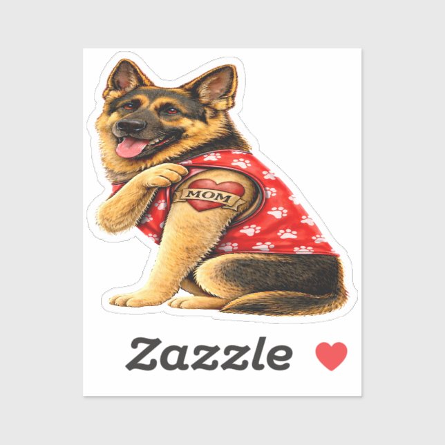 German Shepherd Mom Tattoo  (Sheet)