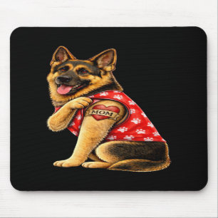 German Shepherd Mom Tattoo Mouse Mat
